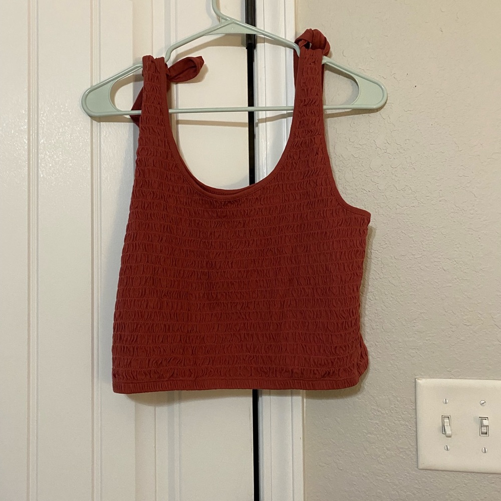 Red American Eagle Crop Top
